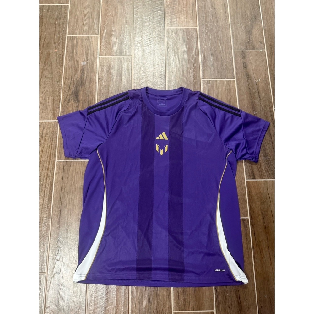 Adidas Messi Purple Training Jersey Adult Size 2XL Aeroready